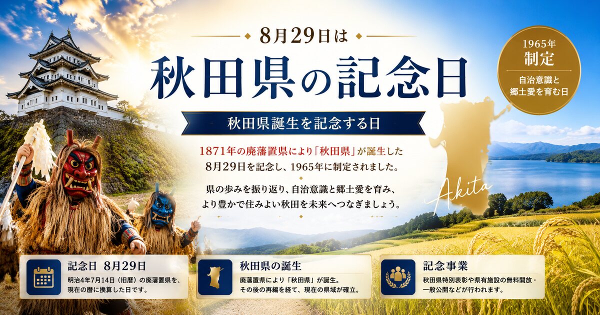 秋田県の記念日のイメージ画像