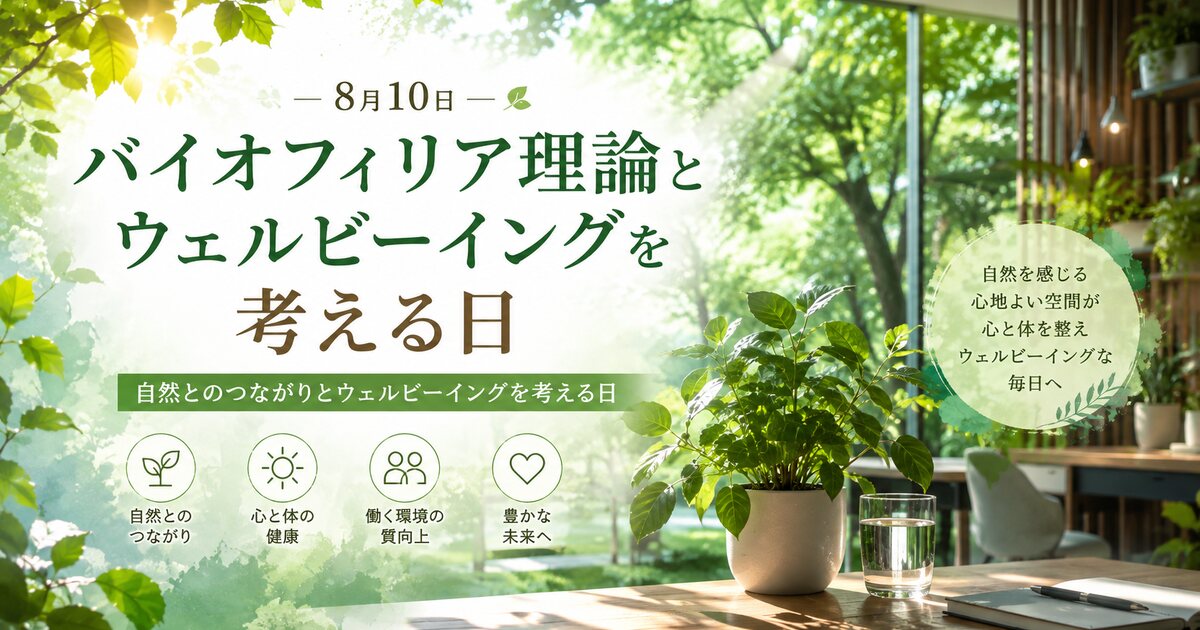 バイオフィリア理論とウェルビーイングを考える日のイメージ画像