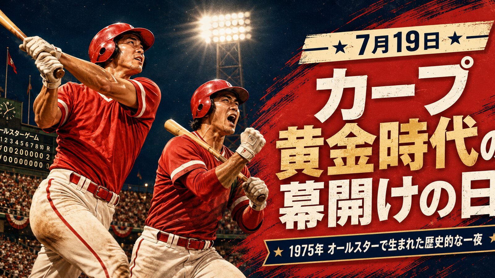 カープ黄金時代の幕開けの日のイメージ画像