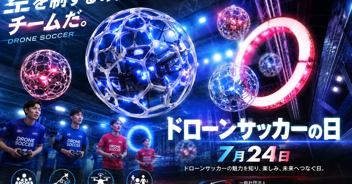 ドローンサッカーの日のイメージ画像
