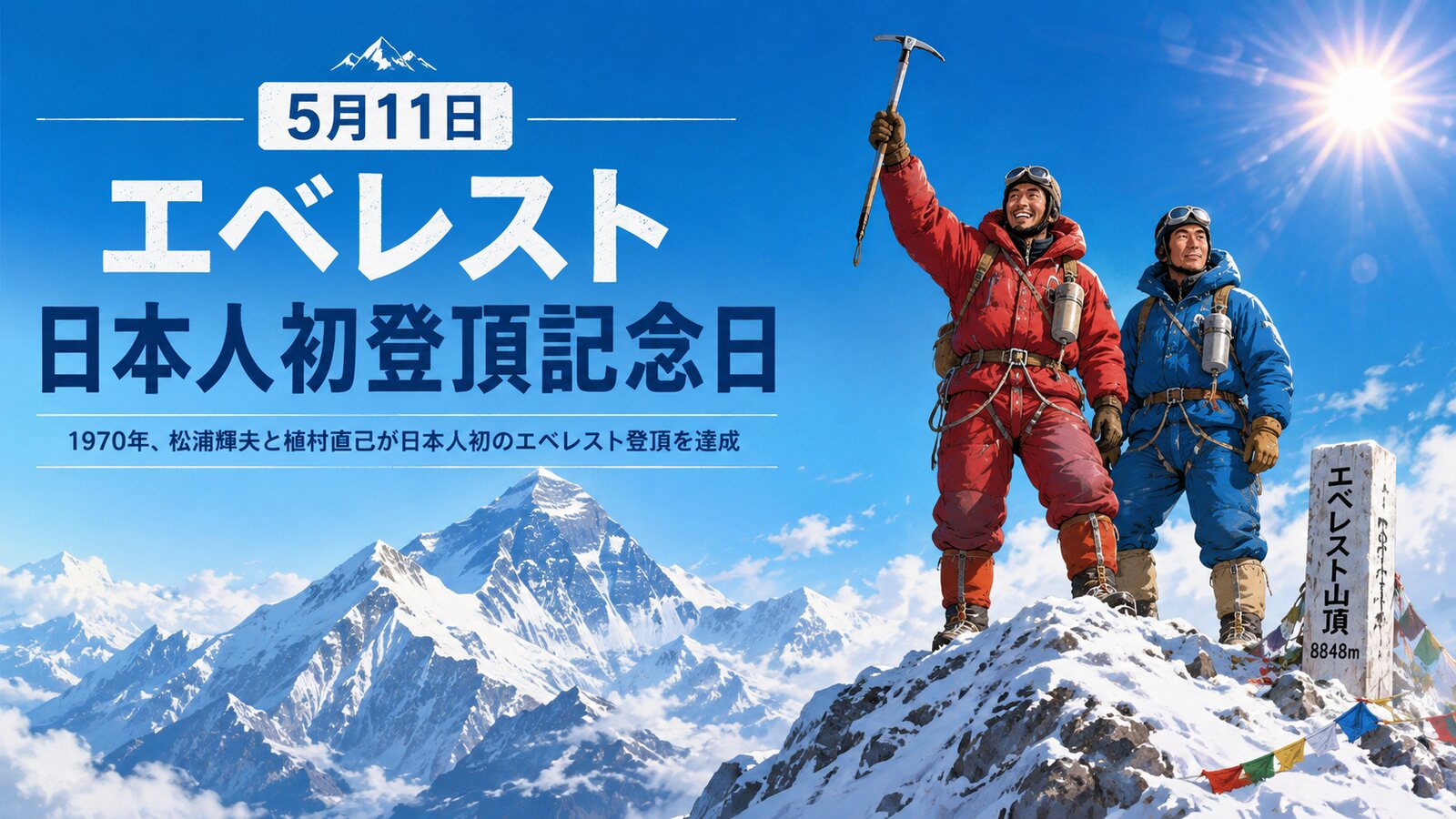 エベレスト日本人初登頂記念日のイメージ画像
