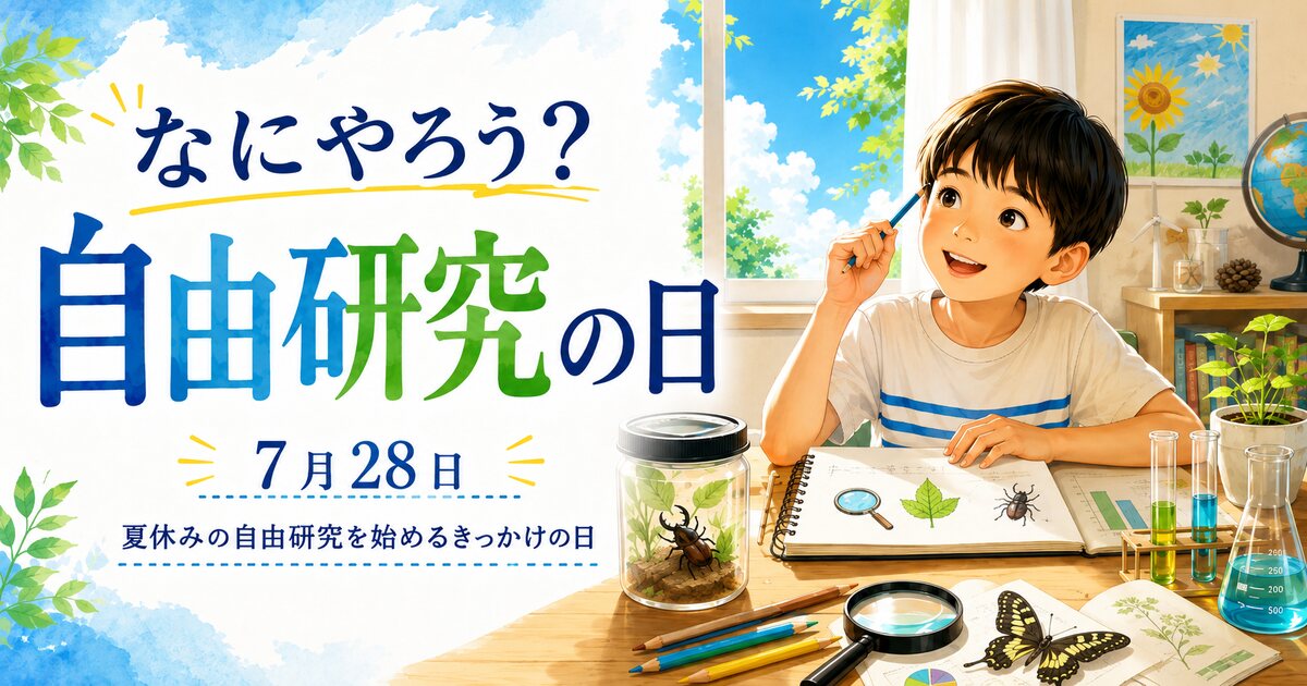 なにやろう?自由研究の日のイメージ画像