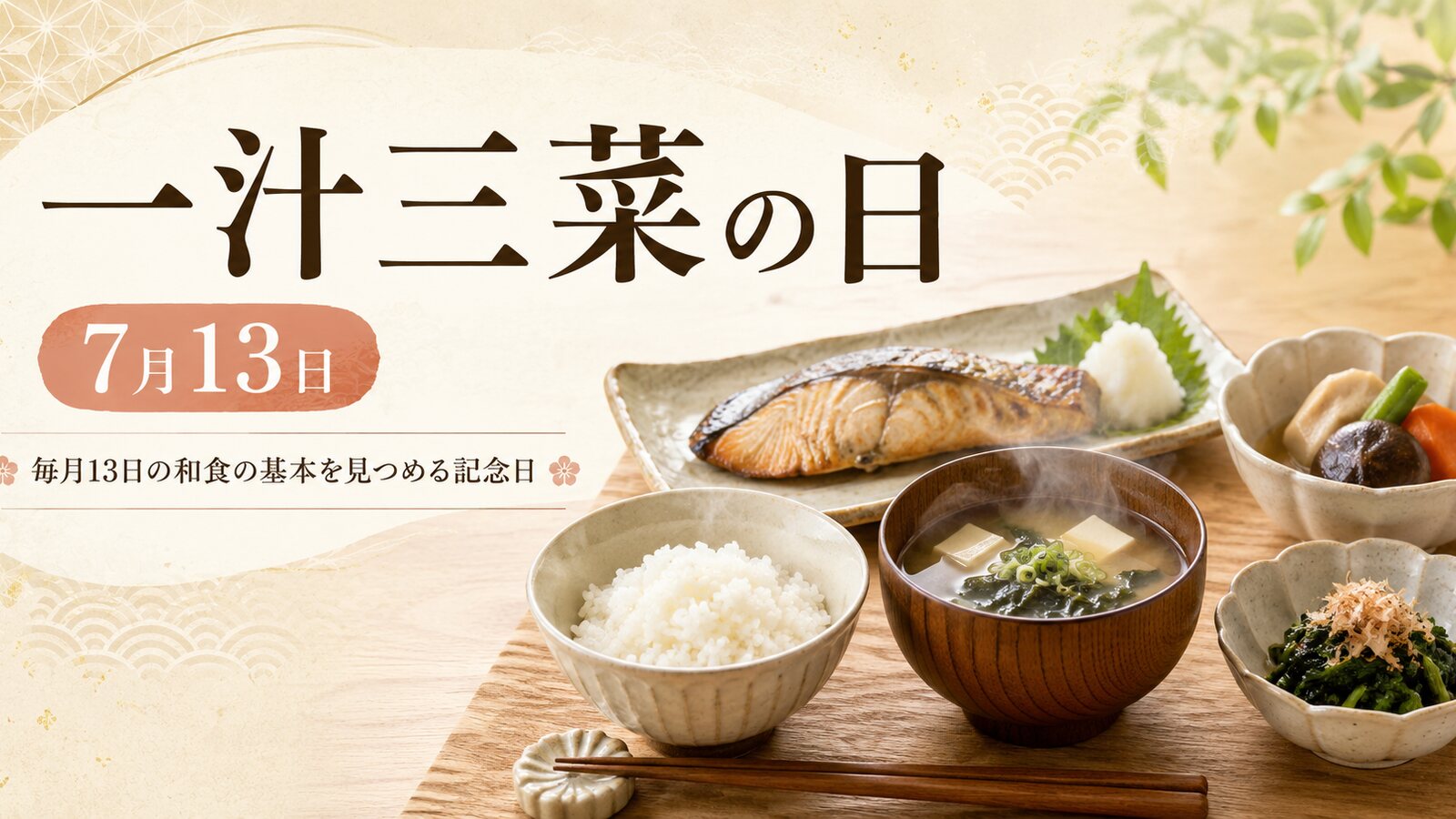 一汁三菜の日のイメージ画像