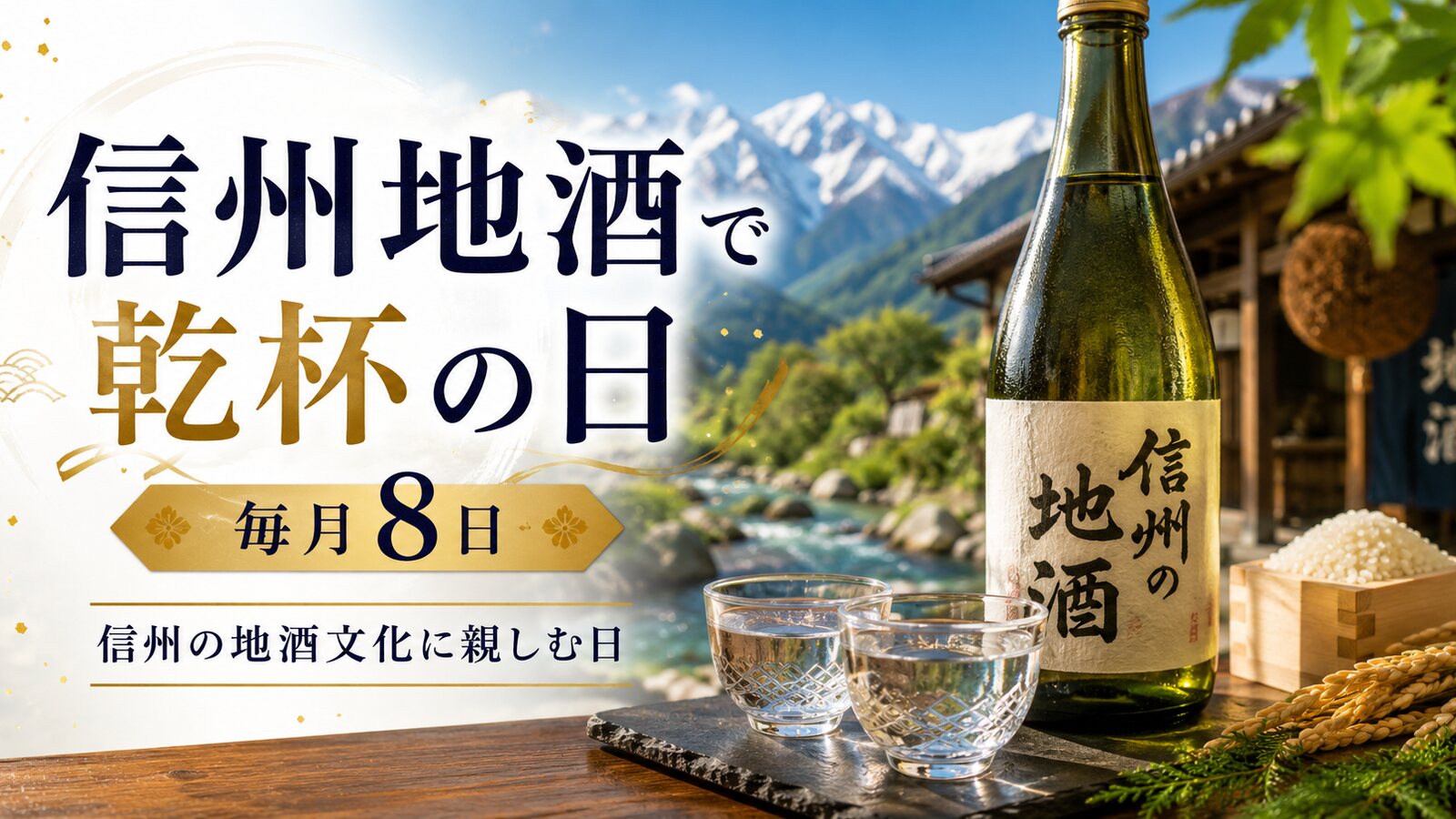 信州地酒で乾杯の日のイメージ画像