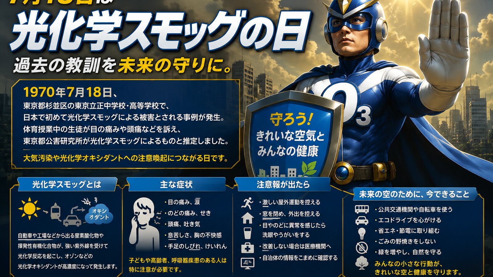 光化学スモッグの日のイメージ画像