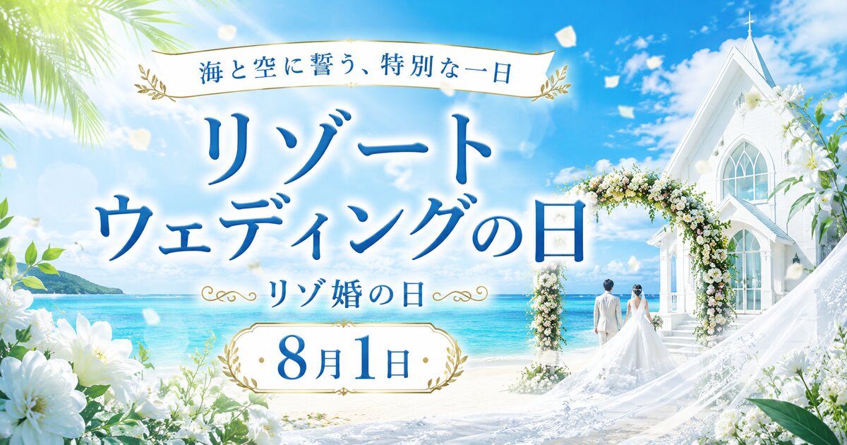 リゾートウェディングの日（リゾ婚の日）のイメージ画像