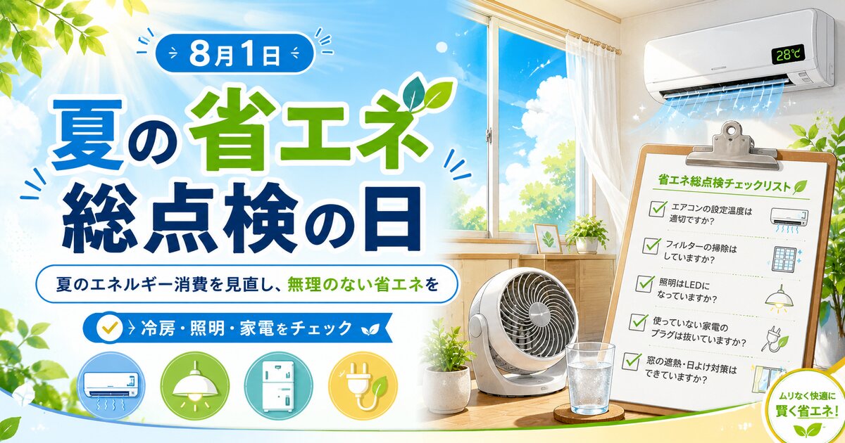 夏の省エネ総点検の日のイメージ画像