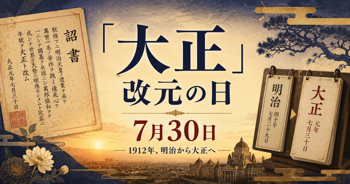 「大正」改元の日のイメージ画像