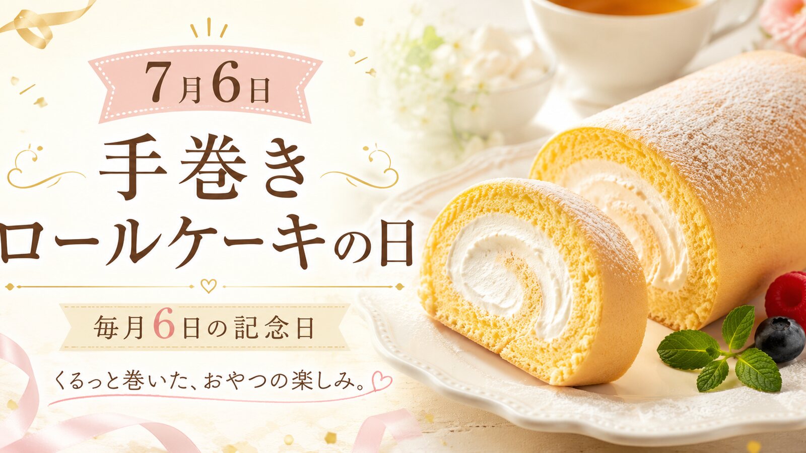 手巻きロールケーキの日のイメージ画像