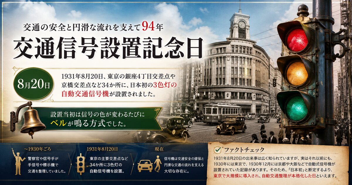 交通信号設置記念日のイメージ画像