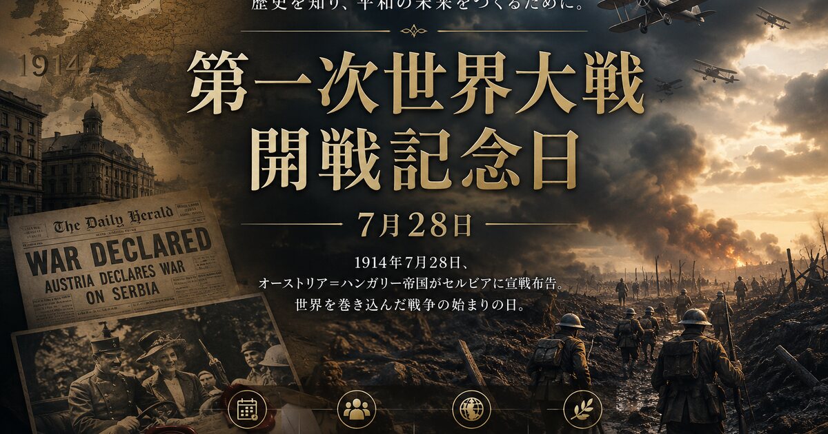 第一次世界大戦開戦記念日のイメージ画像