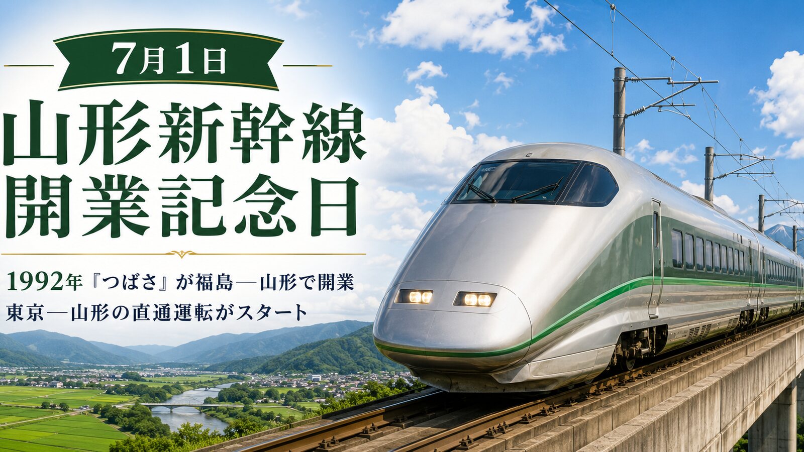 山形新幹線開業記念日のイメージ画像