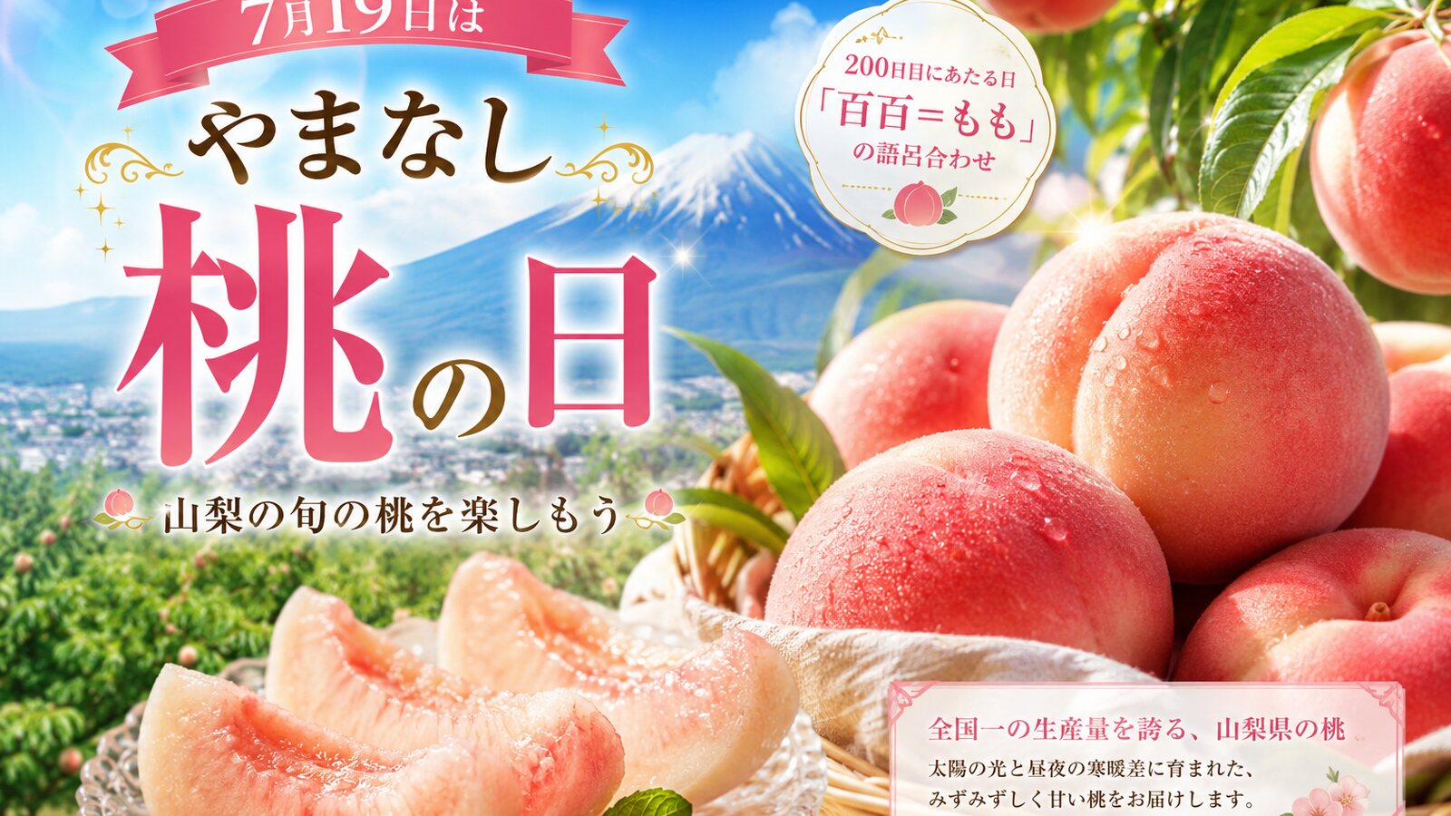 やまなし桃の日のイメージ画像