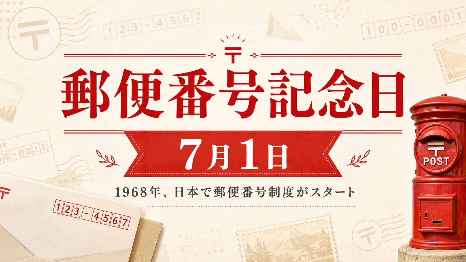 郵便番号記念日のイメージ画像